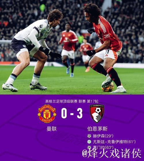 曼联对阵伯恩茅斯刷新本赛季英超单场射门数纪录，达39次。